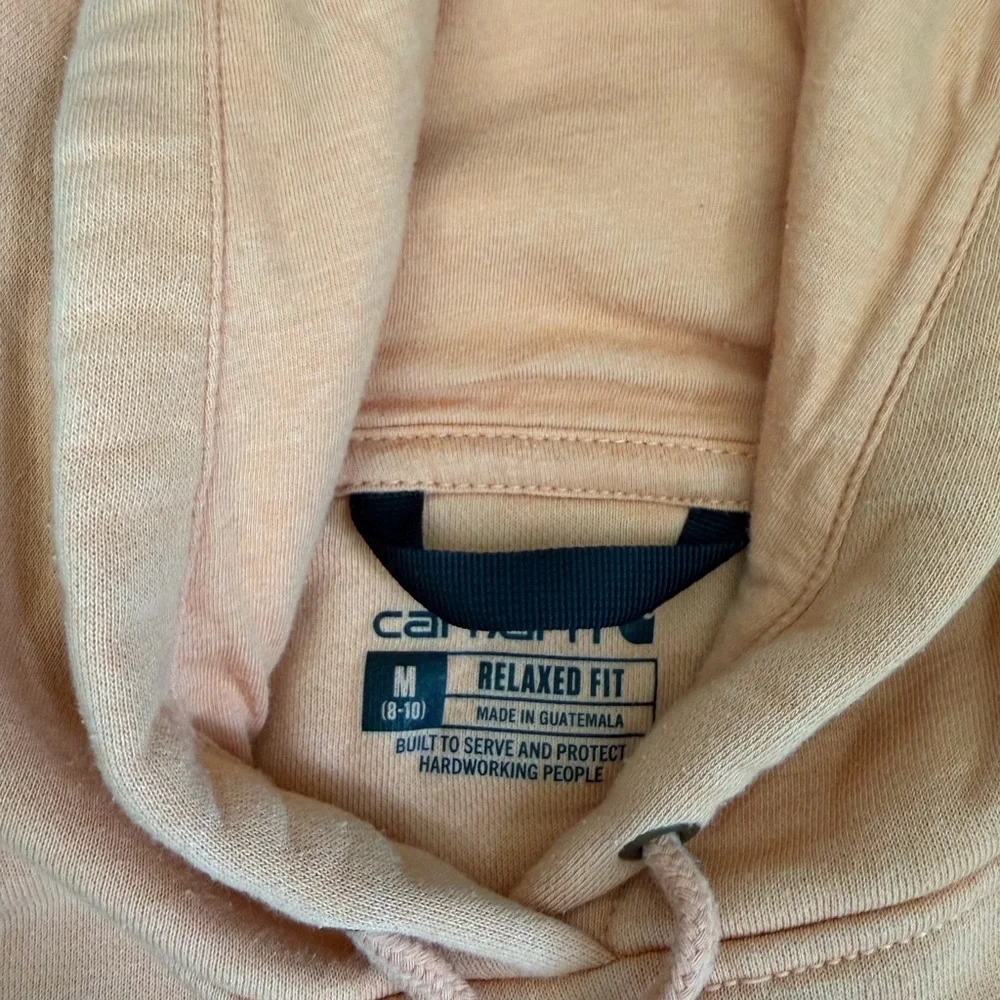 Carhartt Women’s  Orange Hooded Sweatshirt - Pullover Hoodie - Picture 4 of 5